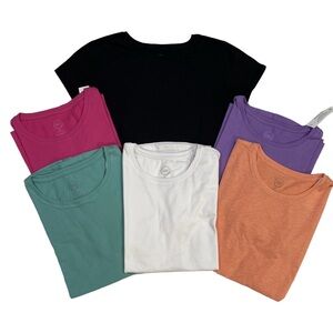 Wonder Nation Girls XL Lot of 6 Basic Tees